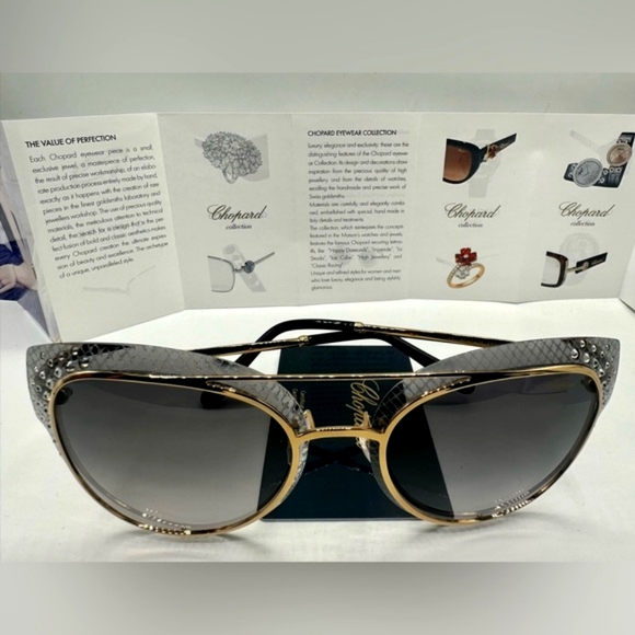 👑Chopard🏆 Limited  Edition🆙 Sunglasses Model SCHC42S 24K GP Plated‼️ - Picture 6 of 16
